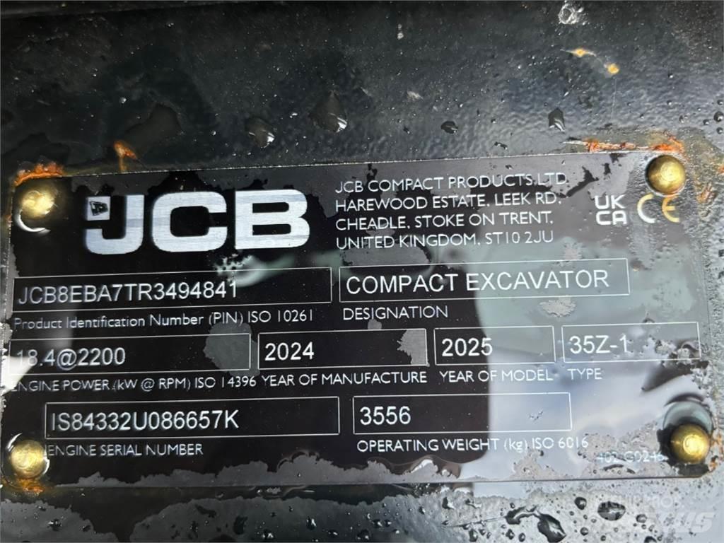 JCB 35Z-1 Miniekskavaatorid < 7 t
