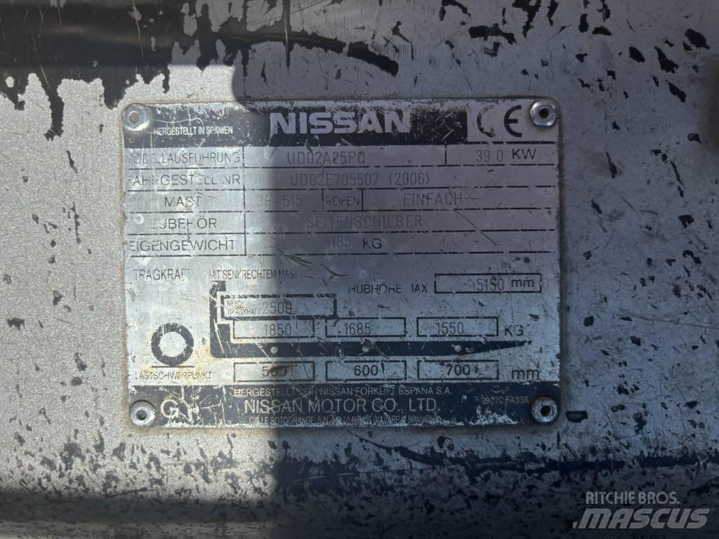 Nissan UD02A25PQ Gaasitõstukid