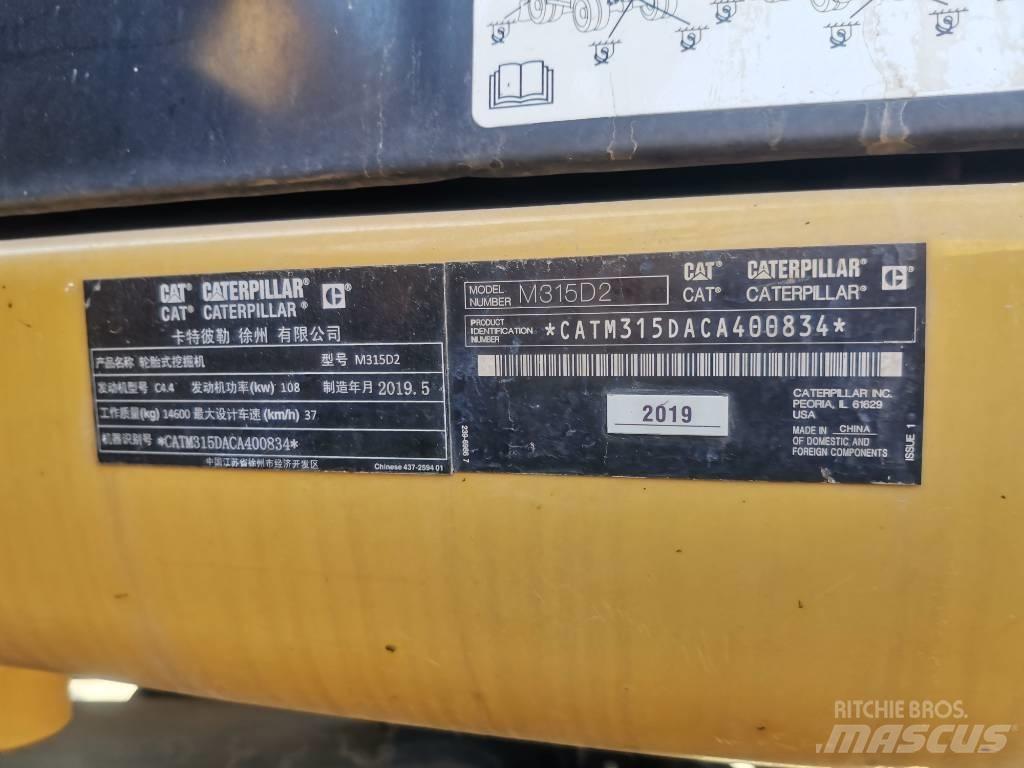 CAT 2019 CAT 315D2 Ratasekskavaatorid
