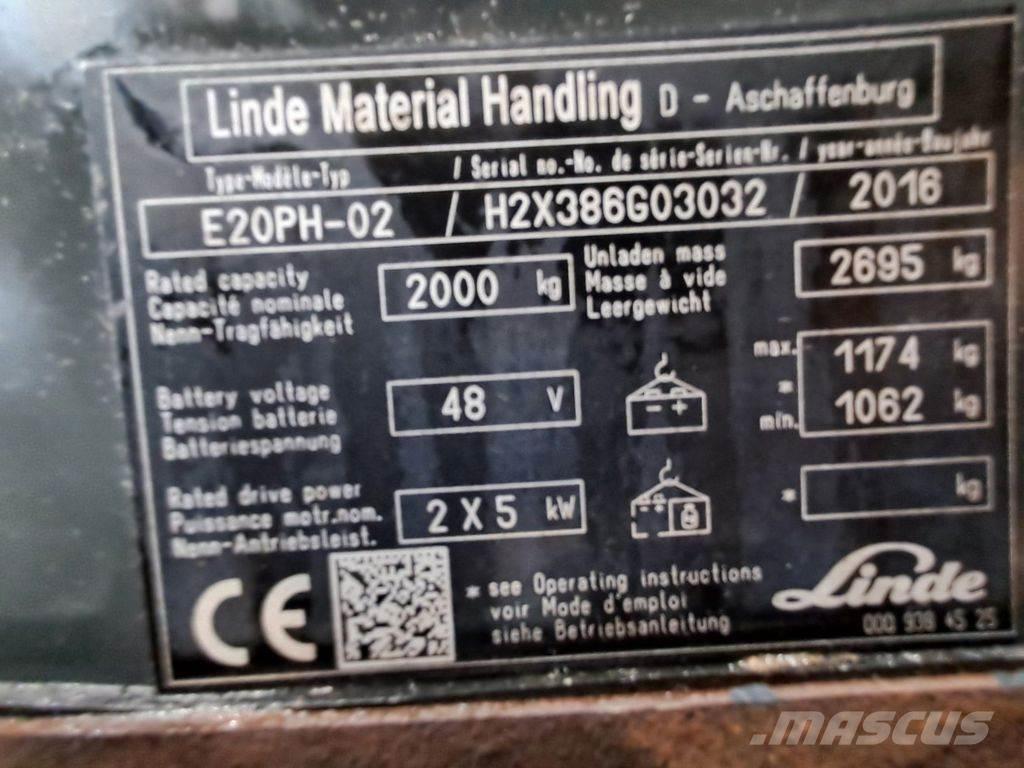 Linde E20PH-02 Elektritõstukid
