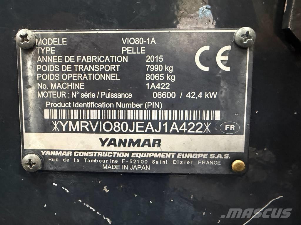 Yanmar Vio 80-1A Väikeekskavaatorid 7t-12t