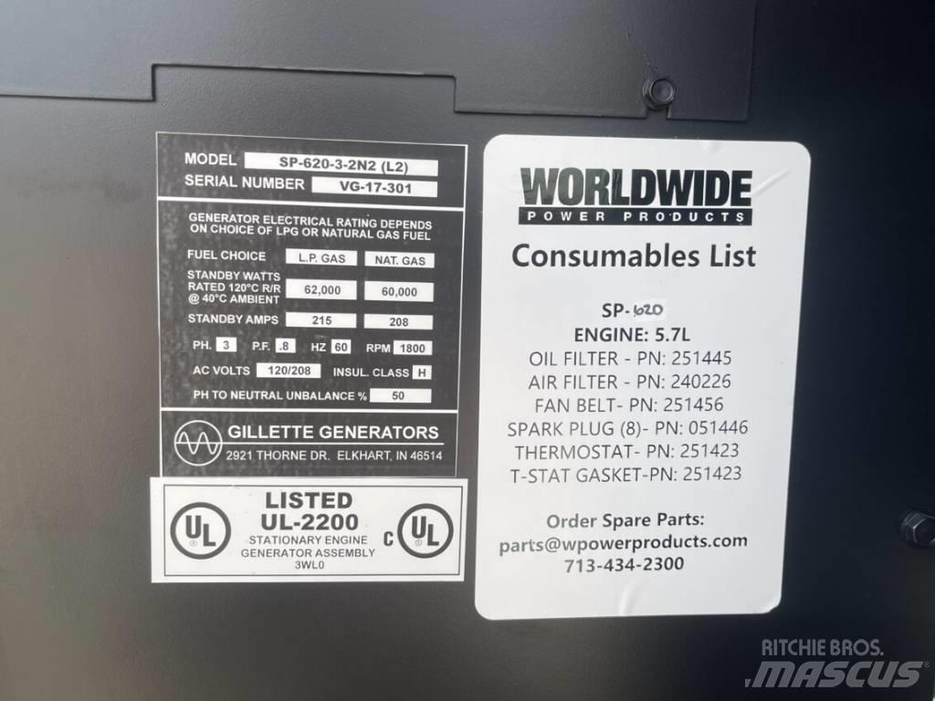  GILLETTE  SP-620 Diiselgeneraatorid