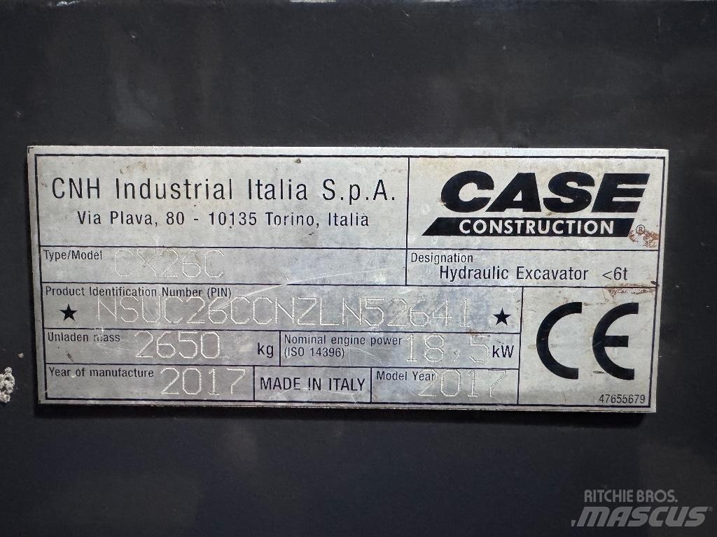 CASE CX 26 C Miniekskavaatorid < 7 t