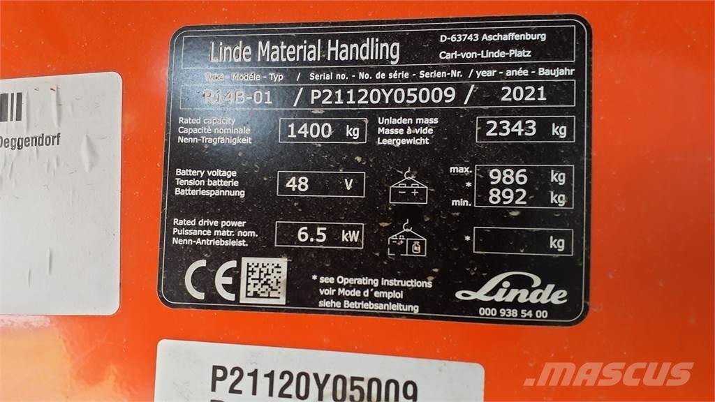 Linde R14B Lükandmastiga tõstukid
