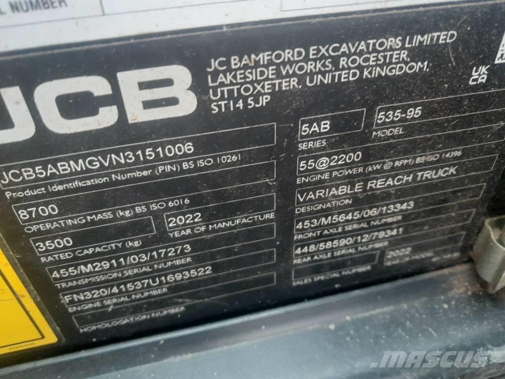 JCB 535-95 Põllumajanduslikud teleskoopkäitlejad