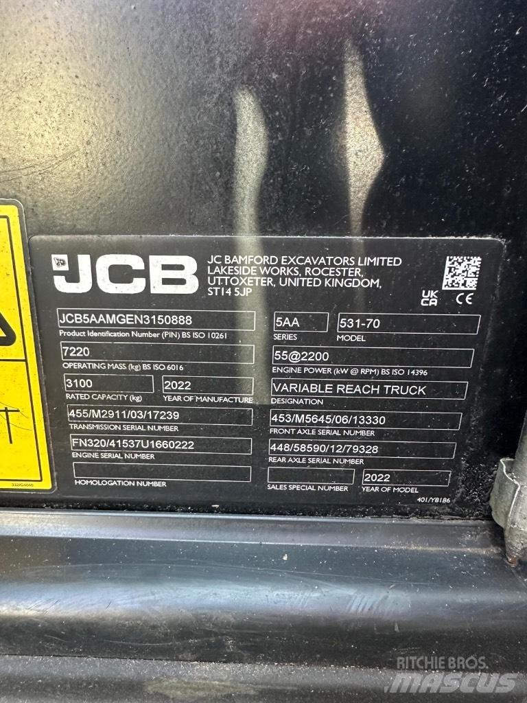 JCB 531-70 Teleskooplaadurid