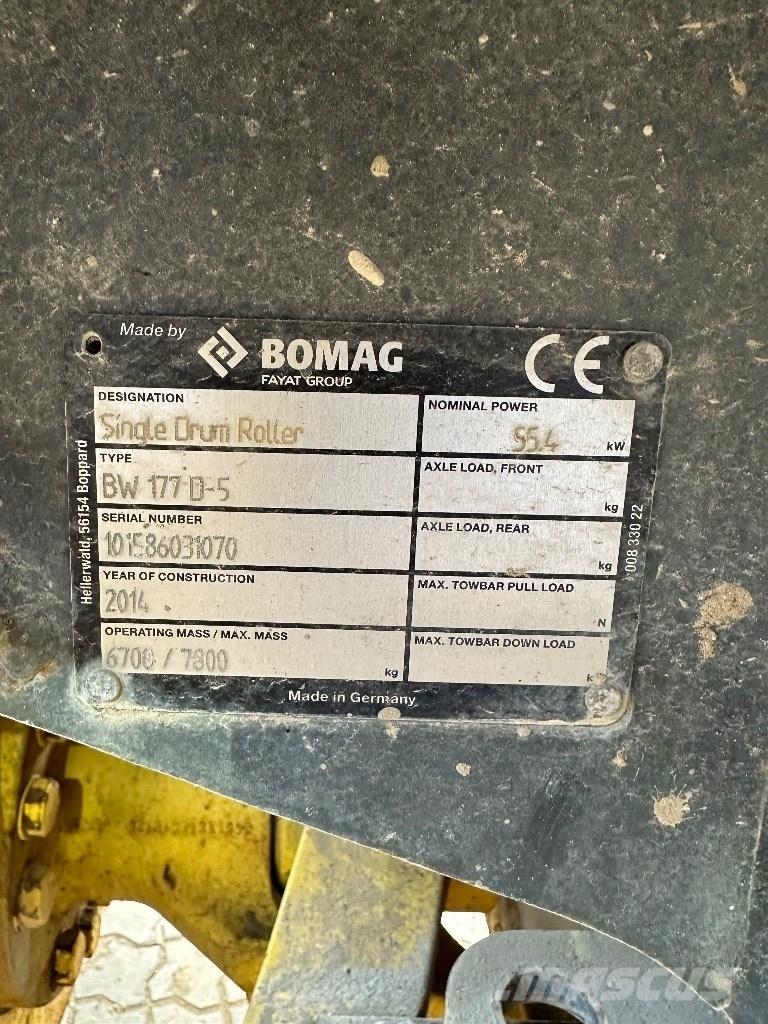 Bomag BW 177 D-5 Pinnasetihendajad