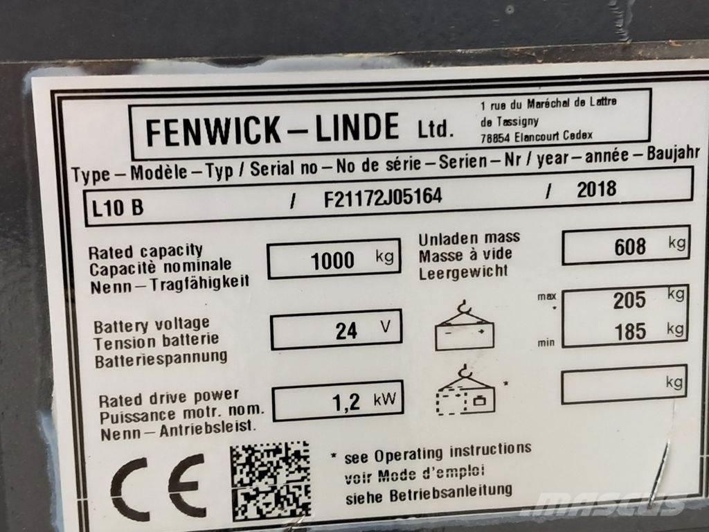 Linde L10B Järelkäidavad virnastajad