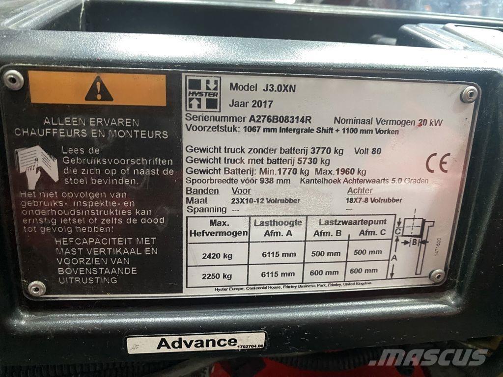 Hyster J3.0XN Elektritõstukid