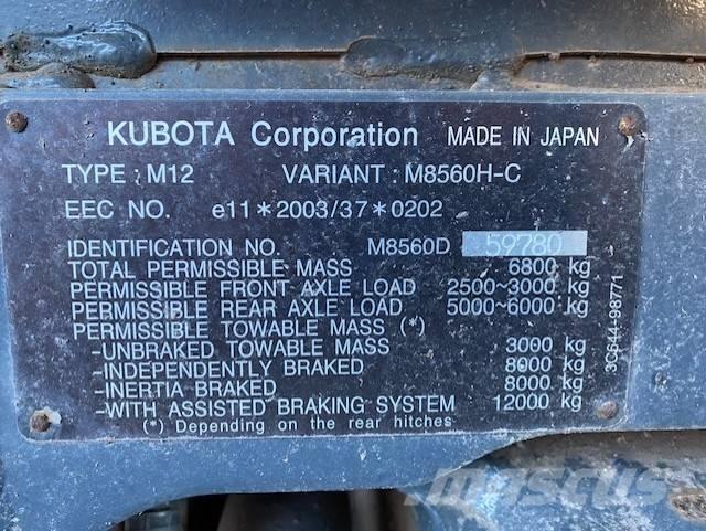 Kubota M 8560 Traktorid