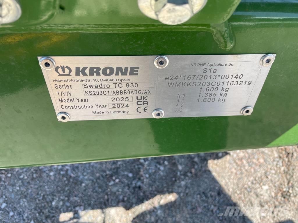 Krone TC 930 Plus Vaalutid