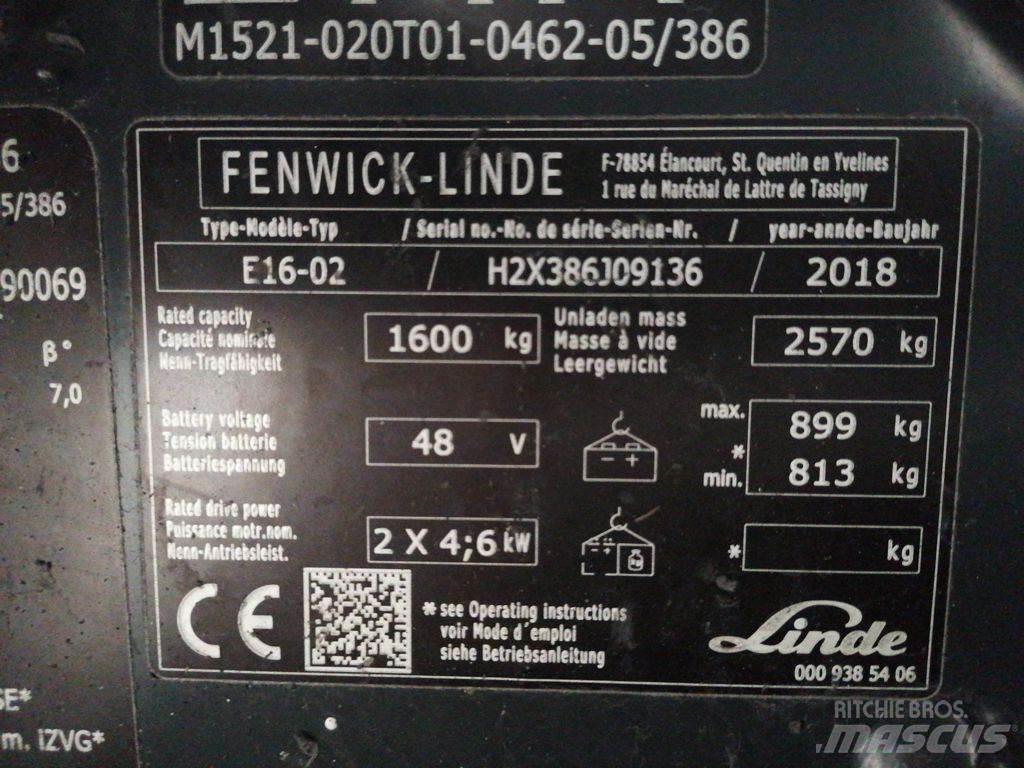 Linde E16-02 Elektritõstukid