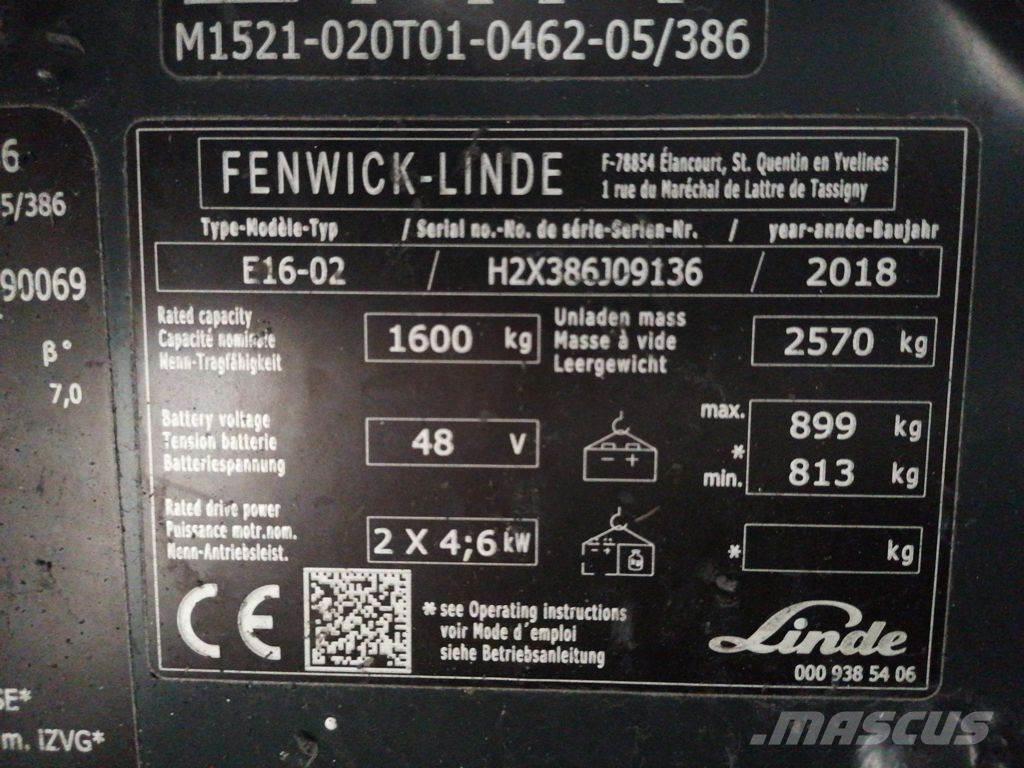 Linde E16-02 Elektritõstukid
