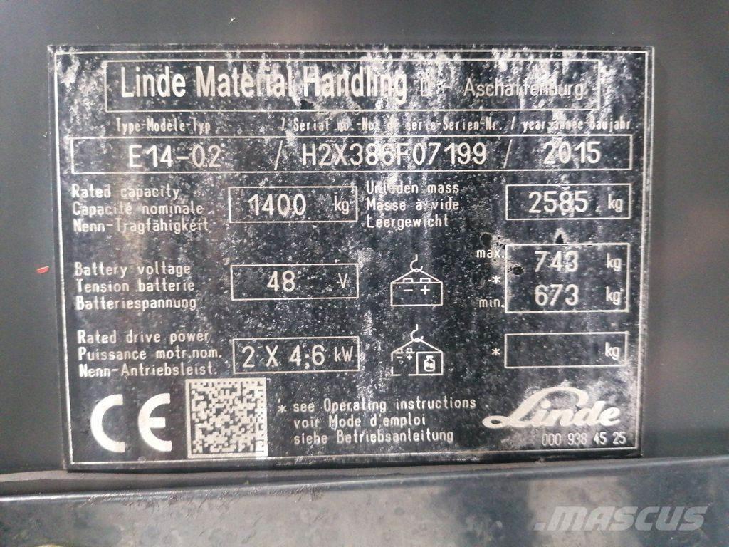 Linde E14-02 Elektritõstukid