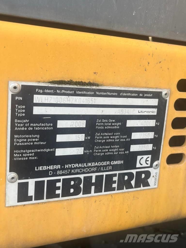 Liebherr A 934 C Materjalikäitlusmasinad