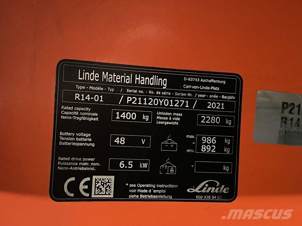 Linde R14-01 Lükandmastiga tõstukid