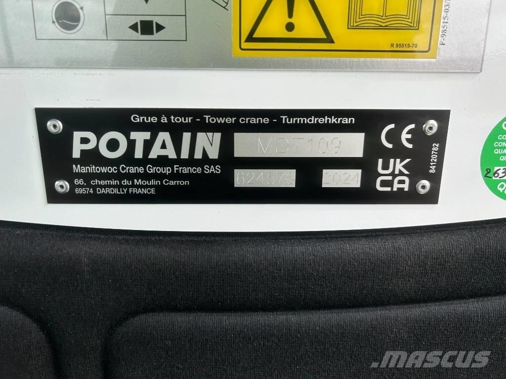 Potain MDT109 Tornkraanad