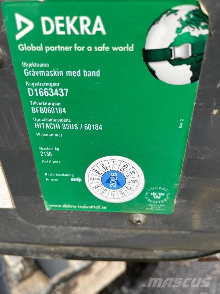 Hitachi ZX 85 US-3 Väikeekskavaatorid 7t-12t