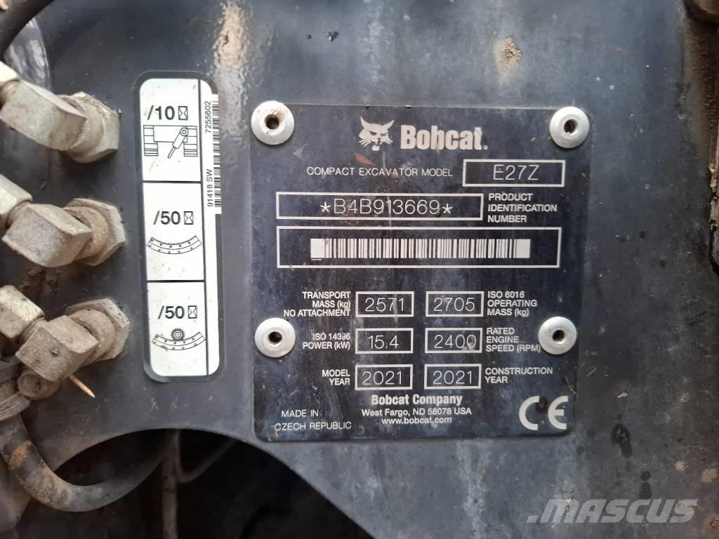 Bobcat E 27Z Miniekskavaatorid < 7 t