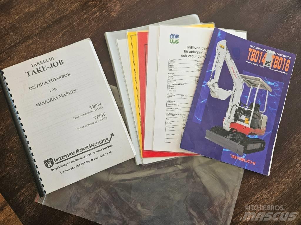 Takeuchi TB 016 Miniekskavaatorid < 7 t