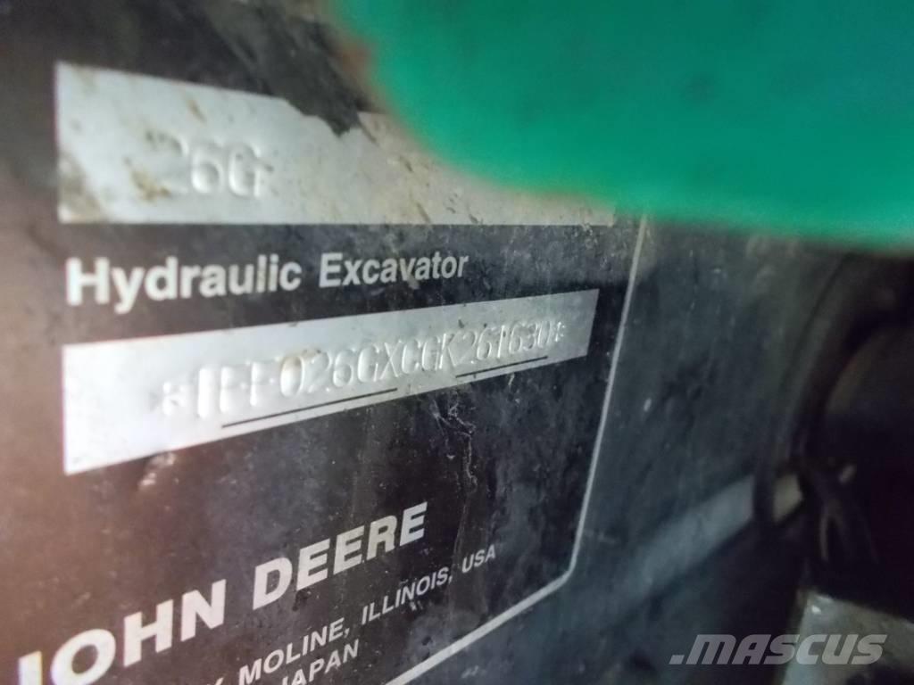 John Deere 26G Miniekskavaatorid < 7 t
