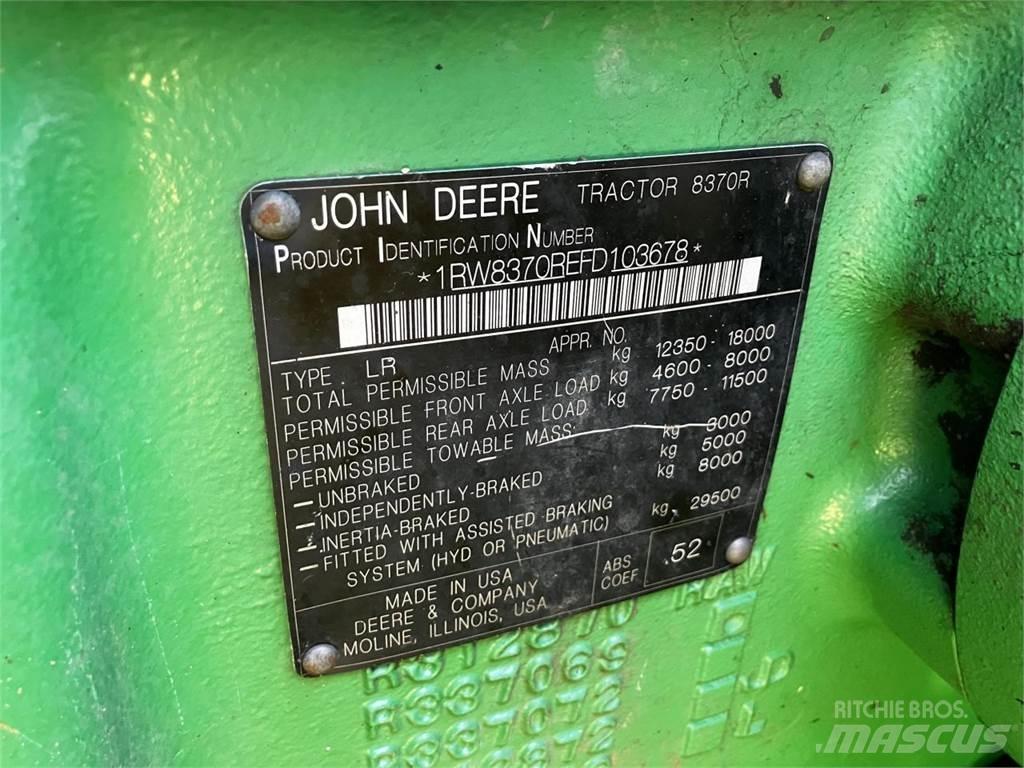 John Deere 8370R Traktorid