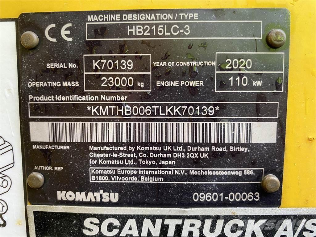 Komatsu HB215LC-3 Roomikekskavaatorid