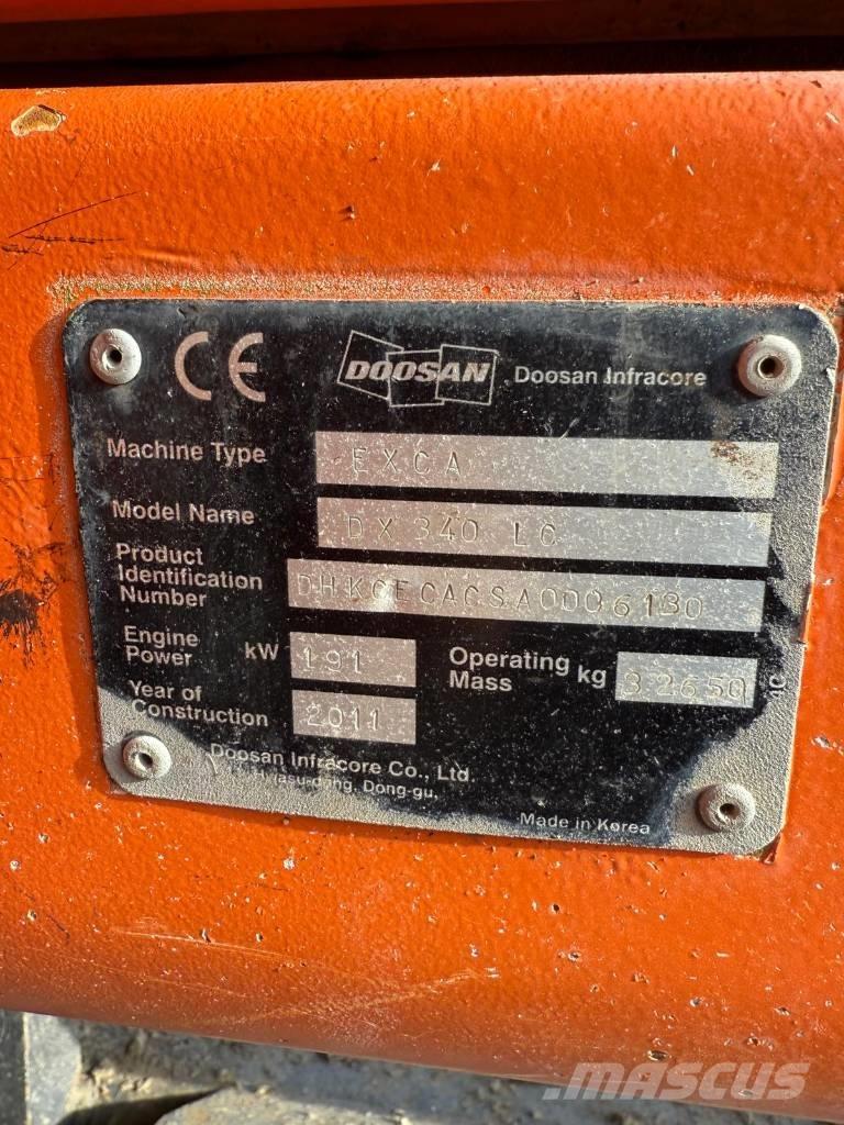 Doosan DX 340 LC Roomikekskavaatorid