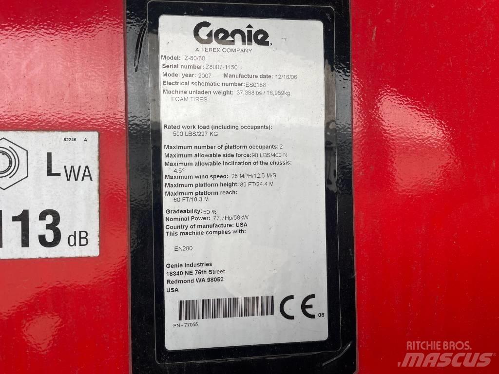 Genie Z 80/60 Iseliikuvad poomtõstukid
