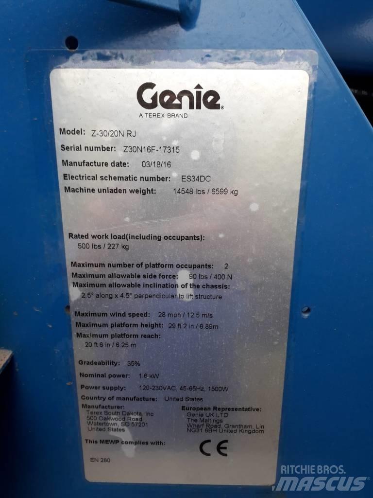 Genie Z 30/20 N RJ Iseliikuvad poomtõstukid