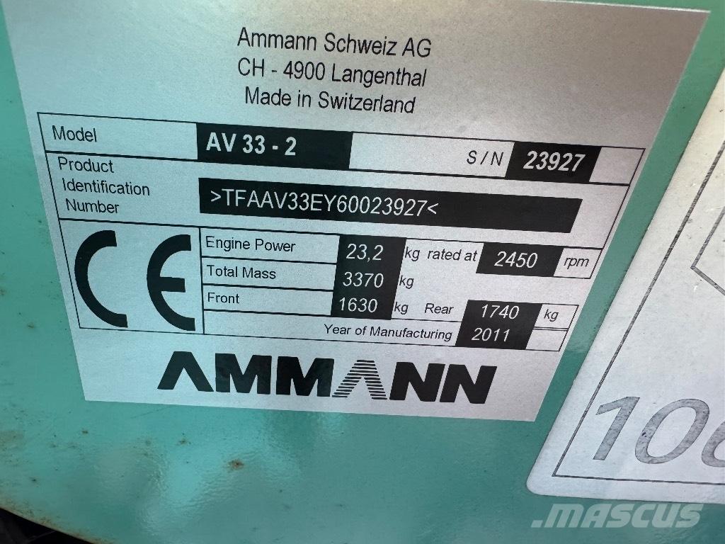 Ammann AV 33-2 Tandemrullid