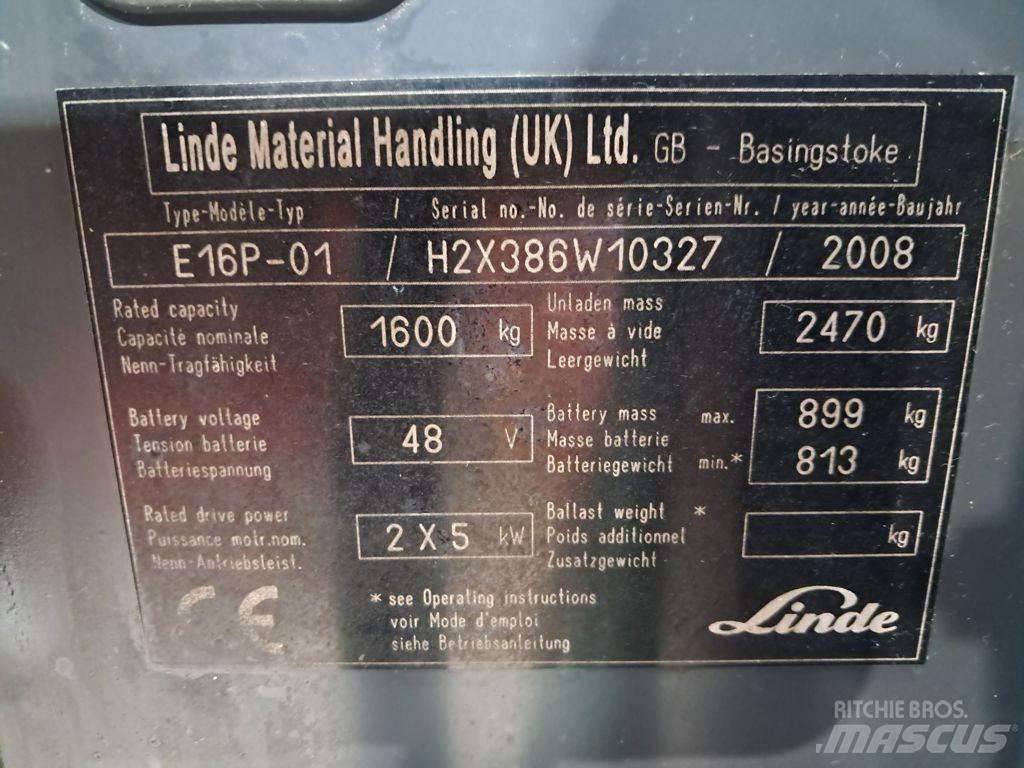 Linde E16P-01 Elektritõstukid