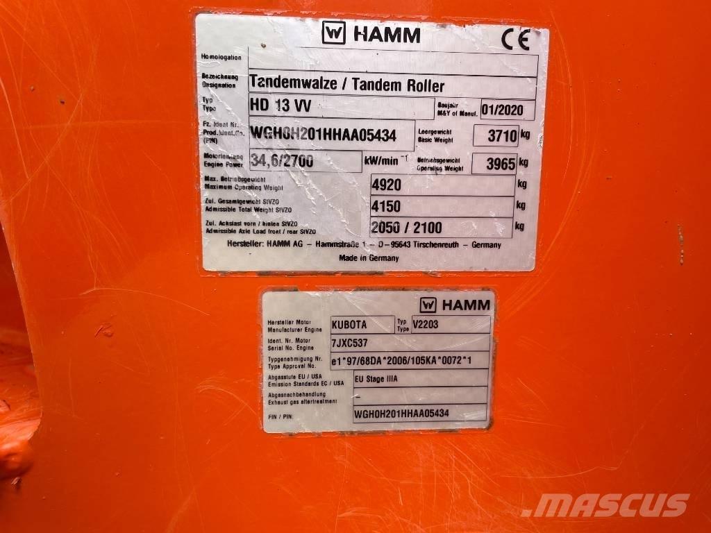 Hamm HD 13 VV Tandemrullid