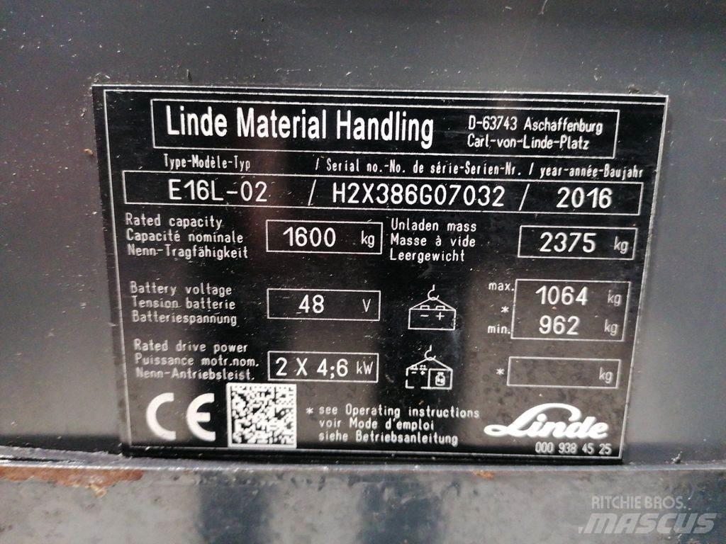 Linde E16L-02 Elektritõstukid