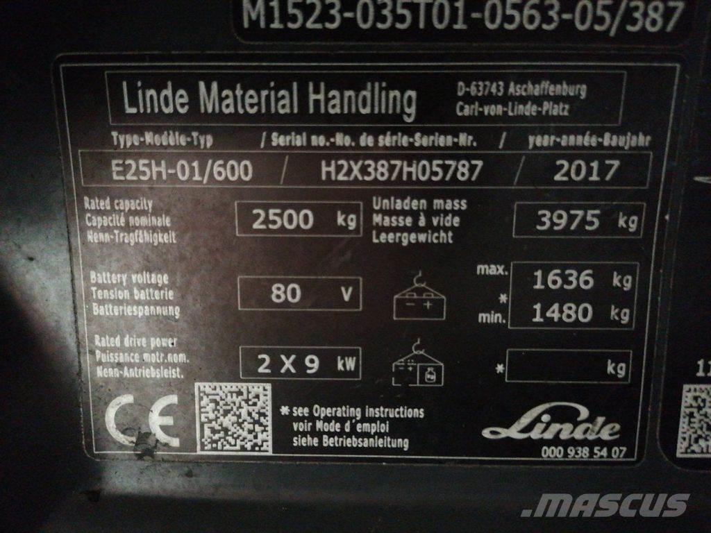 Linde E25H-01/600 Elektritõstukid
