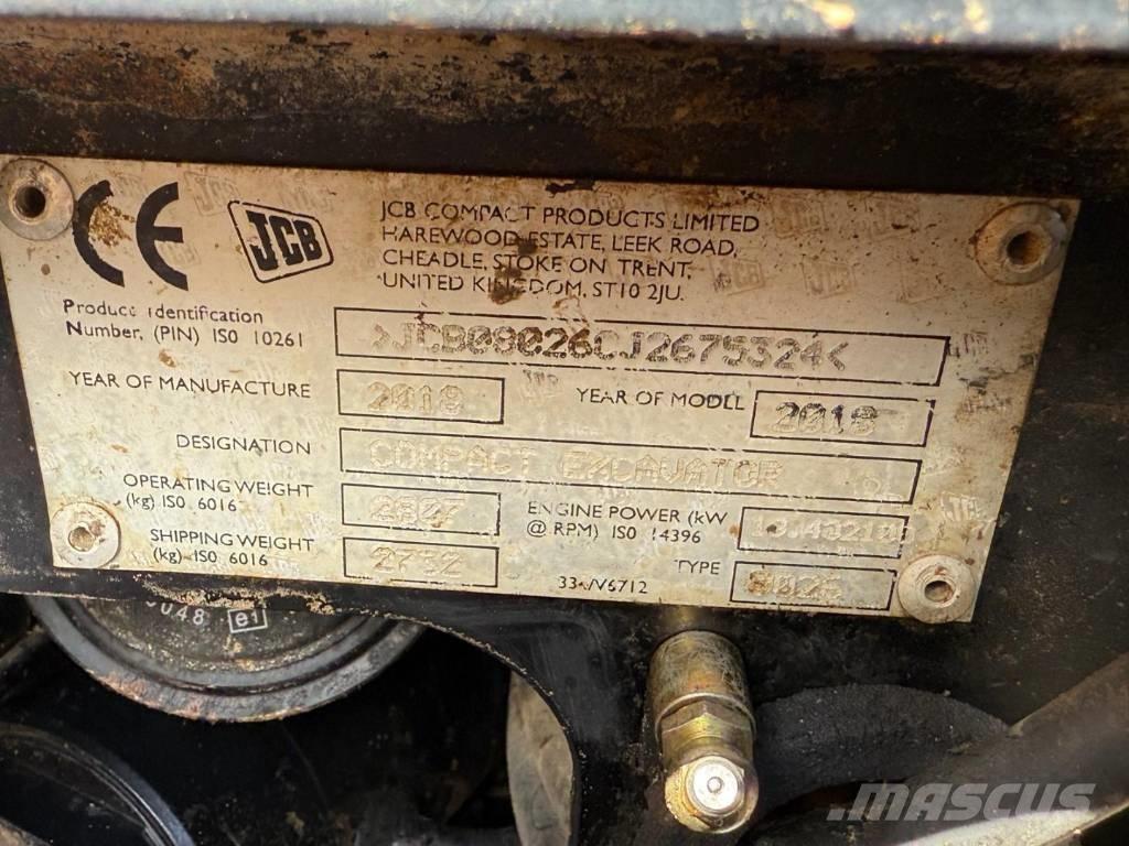 JCB 8026 CTS Miniekskavaatorid < 7 t