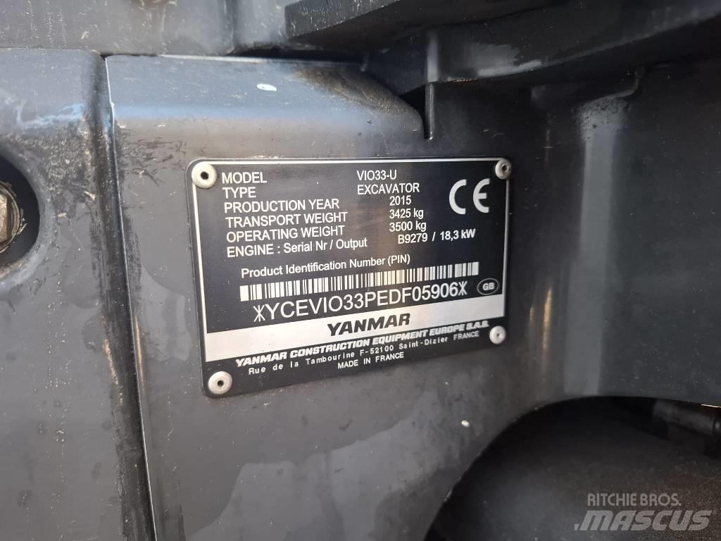 Yanmar Vio 33 U Miniekskavaatorid < 7 t