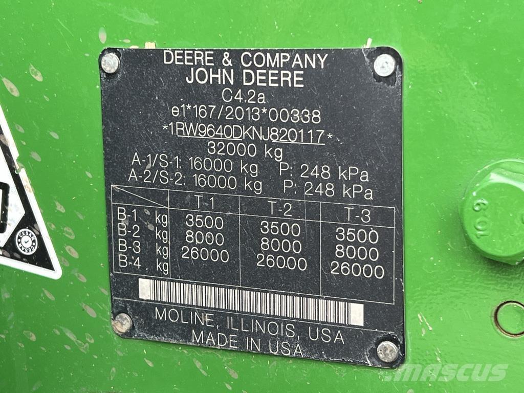 John Deere 9RX640 Traktorid