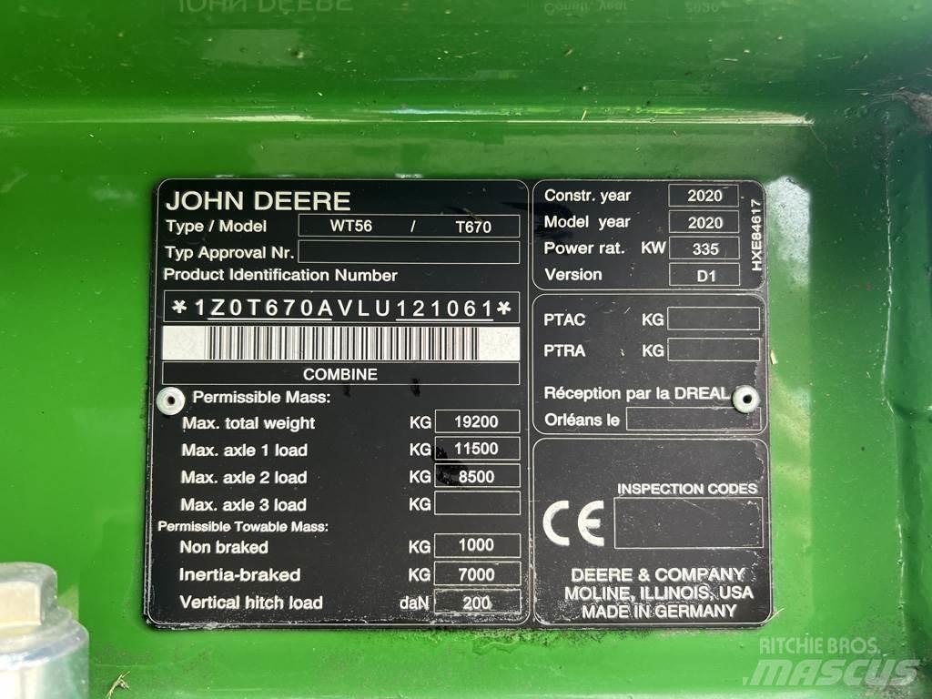 John Deere T670I Teraviljakombainid