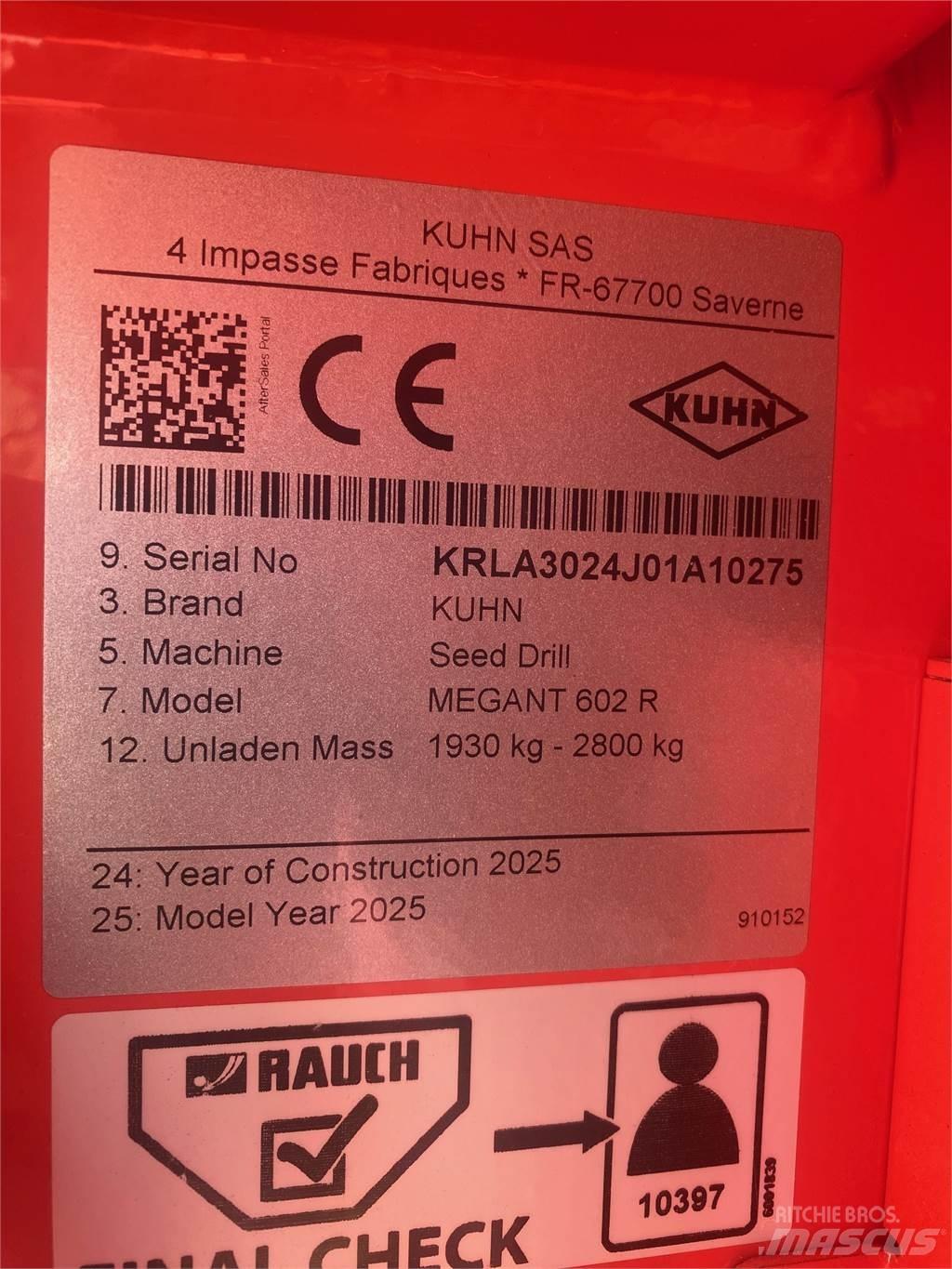 Kuhn MEGANT 602R Külvikud