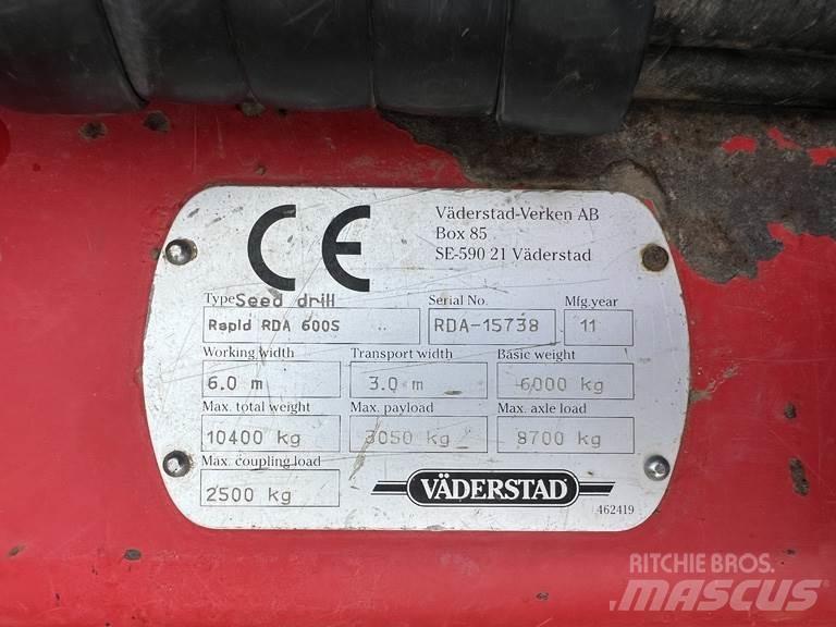 Väderstad RDA600S Külvikud