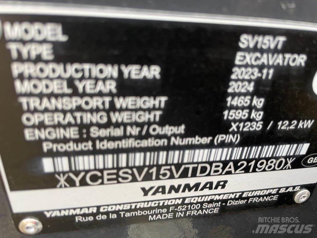 Yanmar SV15VT Väikeekskavaatorid 7t-12t