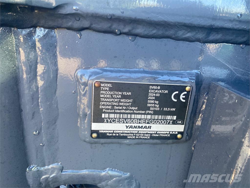 Yanmar SV60-B Väikeekskavaatorid 7t-12t