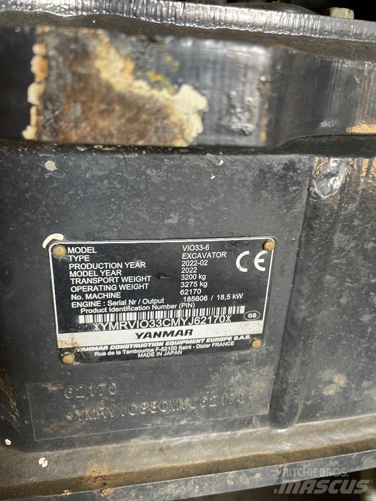 Yanmar Vio 33 Miniekskavaatorid < 7 t