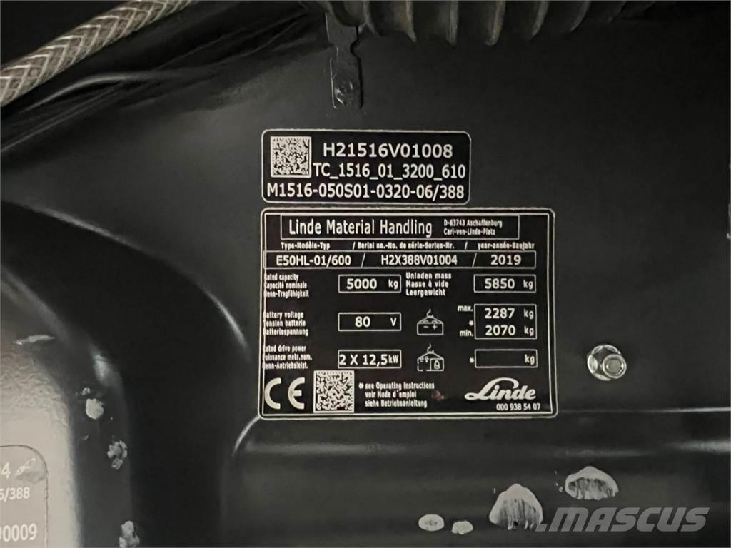 Linde E 50HL-01 Elektritõstukid