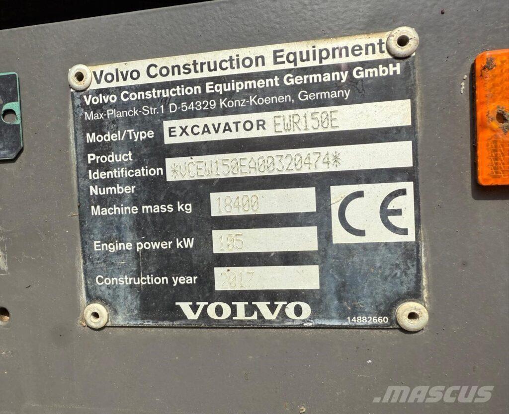 Volvo EWR150E Ratasekskavaatorid