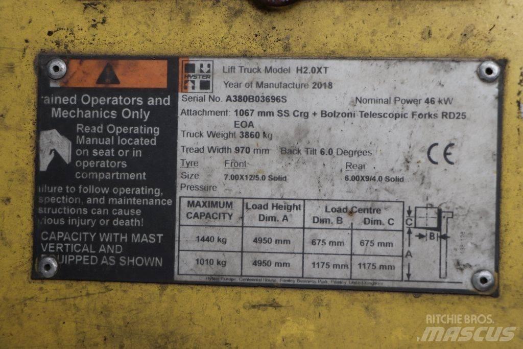 Hyster H2.0XT Gaasitõstukid