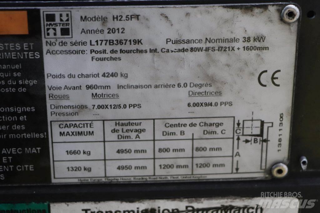 Hyster H2.5FT Gaasitõstukid