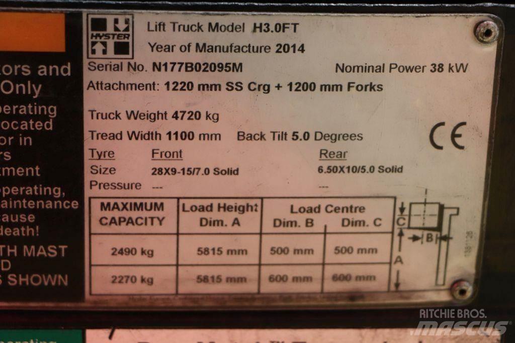 Hyster H3.0FT Gaasitõstukid