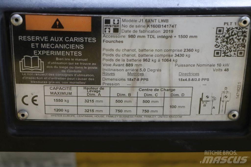 Hyster J1.6XNT Elektritõstukid